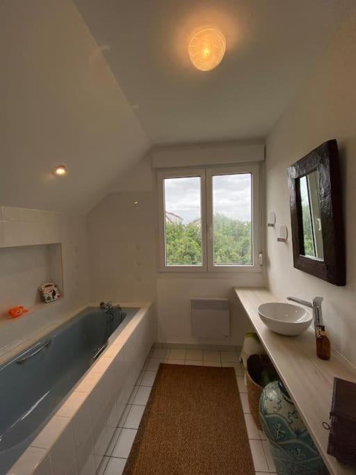 Grande Maison Chaleureuse Avec Vue Mer Imprenable Criel-sur-Mer Luaran gambar
